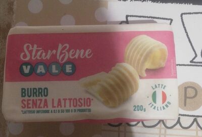 Burro senza lattosio