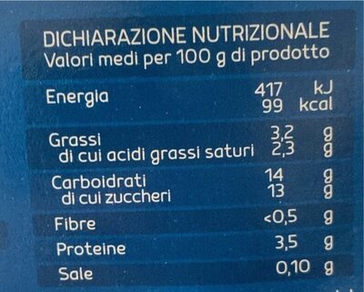 yogurt intero albiccocc nutrition facts table