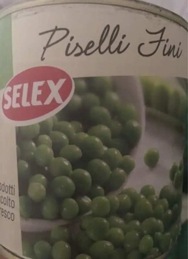 Piselli fini front packaging