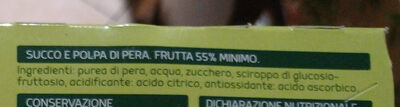 Succo e polpa di pera SELEX ingredients label