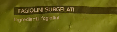 Fagiolini Fini surgelati ingredients label