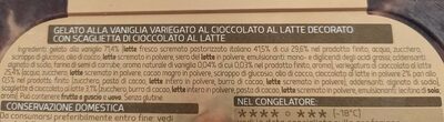 Gelato cioccolato nutrition facts table