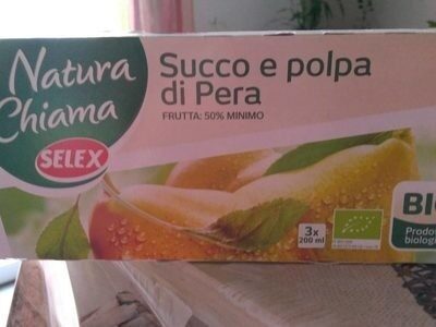 Succo e polpa di pera