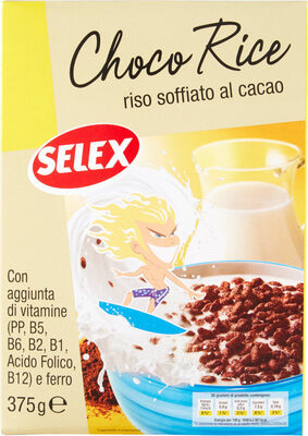 Selex riso soffiato al cacao front packaging