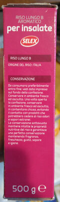 Riso lungo B aromatico per insalate ingredients label