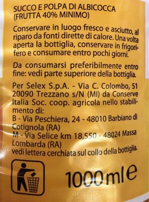 succo nutrition facts table