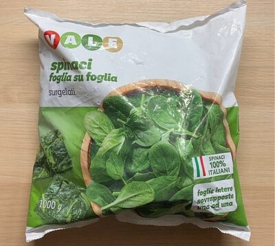 Spinaci foglia su foglia