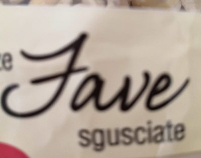 Fave Sgusciate ingredients label