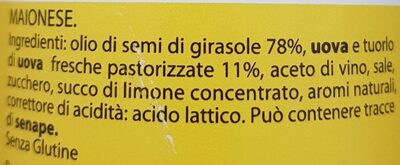 Maionese ingredients label