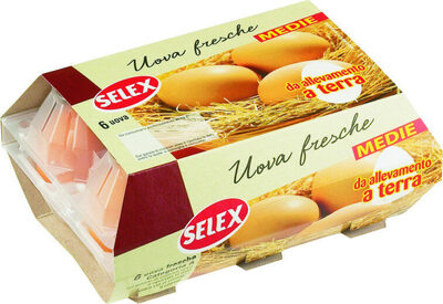 Uova fresche medie da allevamento a terra categoria a