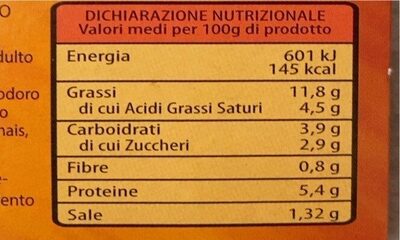 Ragú nutrition facts table