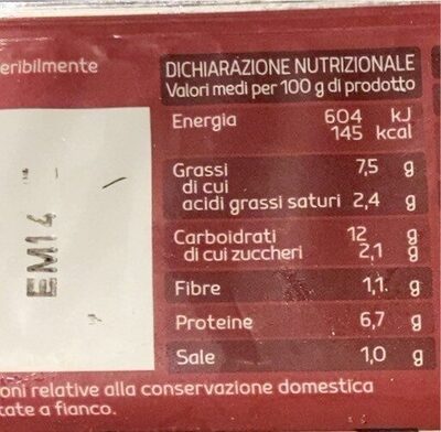 Cannelloni ricotta e spinaci nutrition facts table