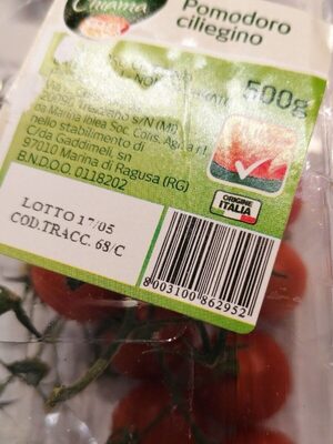 Pomodoro ciliegino front packaging
