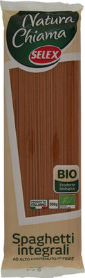 Natura chiama pasta di semola integrale spaghetti biologici front packaging