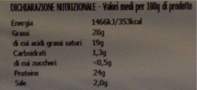 Speck e scamorza a fette nutrition facts table