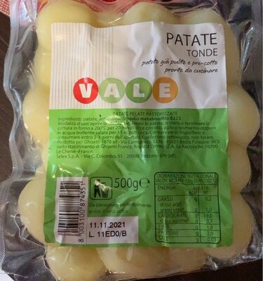 Patate Tonde front packaging