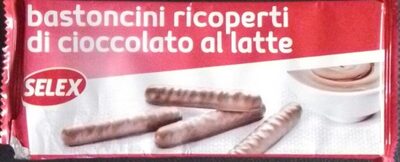 Bastoncini ricoperti di cioccolato al latte