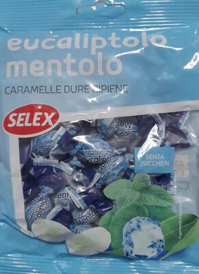 Caramelle dure eucalipto mentolo senza zuccheri