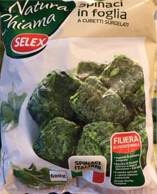 Spinaci in foglia front packaging
