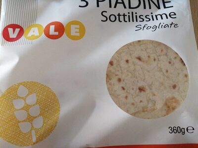 3 piadine sottilissime front packaging