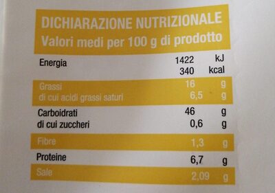3 piadine sottilissime nutrition facts table