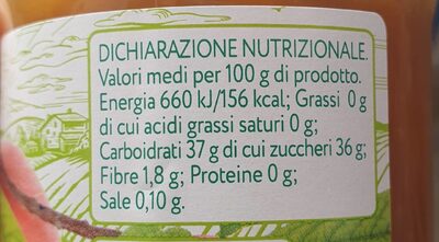 Composta biologica di pesca nutrition facts table
