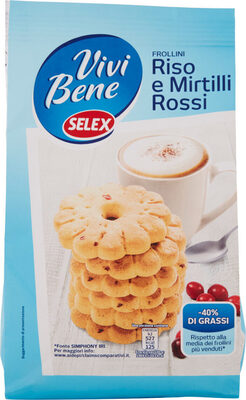 Vivi bene frollini con riso e mirtilli rossi