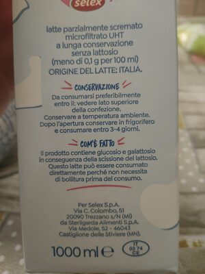 Latte uht microfiltrato parzialmente scremato alta digeribilità ingredients label