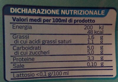 Latte uht microfiltrato parzialmente scremato alta digeribilità nutrition facts table