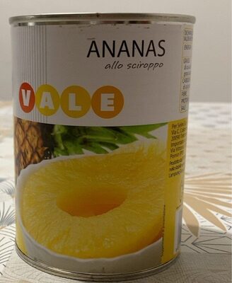 Ananas allo sciroppo front packaging