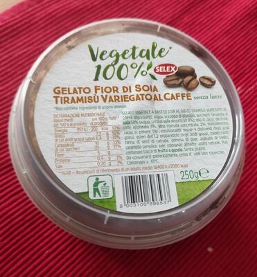 Gelato fior di soia- tiramisù variegato al caffè