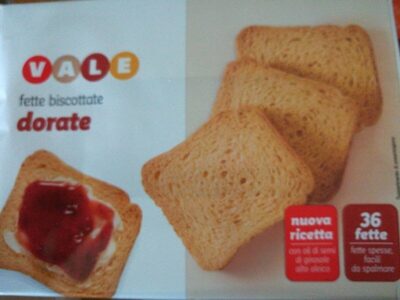Fette biscottate dorate front packaging