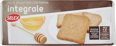 Fette biscottate con farina di frumento integrale in confez