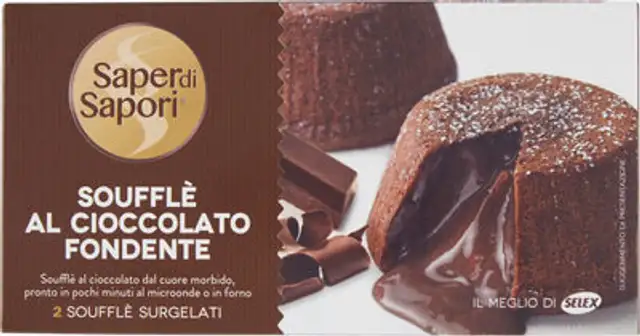 Sape di sapori soufflè al cioccolato fondente surgelato front packaging
