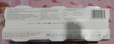 Fagioli cannellini nutrition facts table