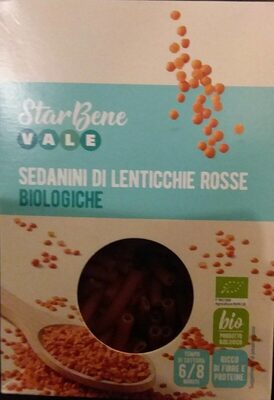 Sedanini di lenticchie rosse bio