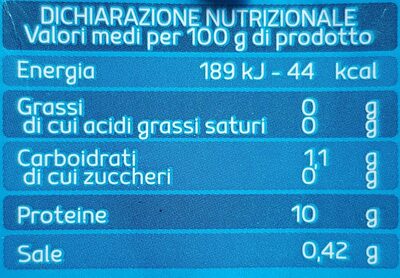 Albume d'uovo da galline allevate a terra nutrition facts table
