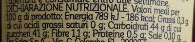 Confettura extra di fragole nutrition facts table