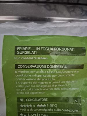 Friarelli foglia su foglia ingredients label