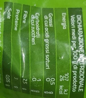 Friarelli foglia su foglia nutrition facts table