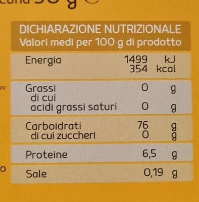 orzo solubile capsule nutrition facts table