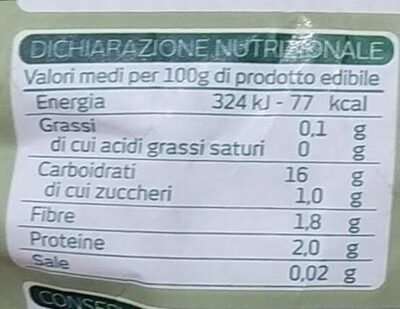 Patate per tutti gli usi nutrition facts table