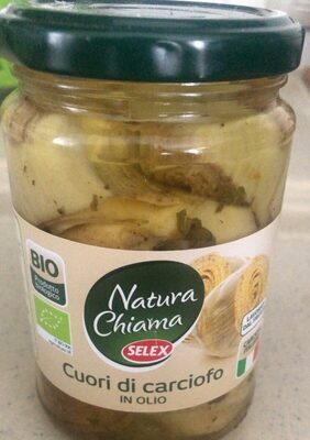 Cuori di carciofo in olio front packaging