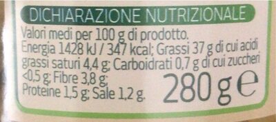 Cuori di carciofo in olio nutrition facts table