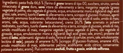 Pasticciotto crema e amarena nutrition facts table