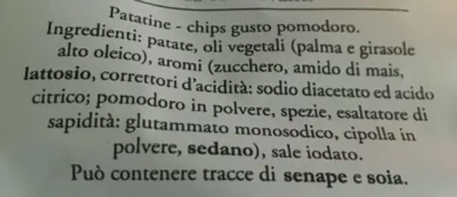 Piu gusto lime e pepe rosa ingredients label