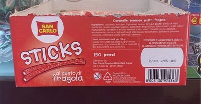 sticks al gusto di fragola