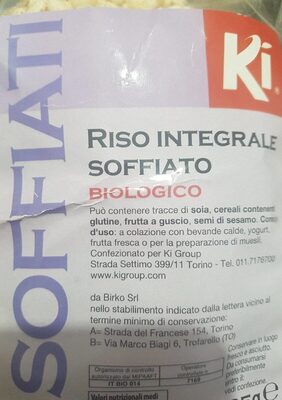 Riso integrale soffiato