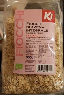 Fiocchi di avena integrale front packaging