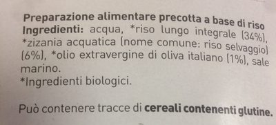 Pronti prima ingredients label